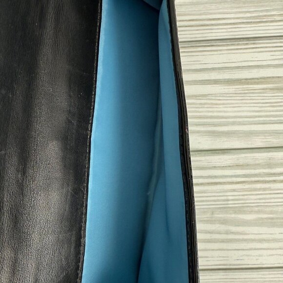 Coach Patent leather  Womens black signature embossed turnlock wallet cardholder - Picture 10 of 10